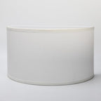 Yosoan 2-Light White Lamp Semicircle Fabric Shades, Double Fabric Lampshade Indoor Wall Mount 2 Bulbs for Wall Sconce Lamp Replacement for Stairwell Bedside Hallway Home Decor(White)