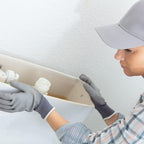 iFealClear 2 PCS Universal Brass Toilet Handle Lever Flush Replacement, Front Mount Toilet Tank Flusher Compatible with American Standard Toliets, Stainless Steel Flapper Chain, Chrome