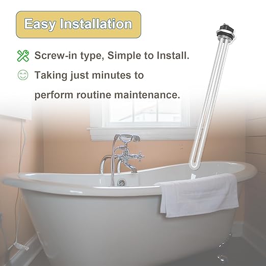 Upgraded 100108283 Water Heater Element, For AO Smith Electric Water Heaters, 4500W 240V Screw-In, Replace 100108284 9000092015 9000092045 Heating Element, With New Gasket，2 pack