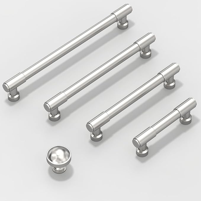 10 Pack Brushed Satin Nickel Cabinet Pulls 3.75 Inch(96mm) Kitchen Cabinet Handles Cabinet Hardware for Drawer Pulls