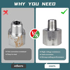 2 pieces，Npt1/2 Female to Npt1/4 Male Thread Adapter, Water line adapter，Fabricate of 304 Stainless Steel