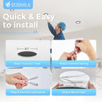 16 Pack 6 inch Black Recessed Lighting, 5CCT LED Recessed Light with Junction Box, 2700K-5000K Selectable, 12W, 120v, 1100LM Dimmable Canless Wafer Downlight, ETL FCC