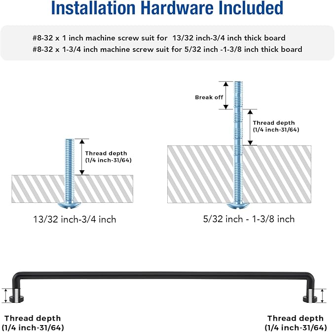 JOY DECOR Cabinet Pulls – 12-3/5 Inch Hole Center, Matte Black, 10 Pack, Zinc Alloy Cabinet Handles for Drawers & Cupboard – Vintage Style Hardware for Kitchen, Bathroom, Dresser, Furniture Makeover