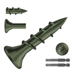 #8 x 3/4" Deck Screws (552Pcs) 2lb. Exterior Wood Screws. Carbon Steel, Green, Flat Head, Rust Resistant epoxy Coated, with T25 Star Bit