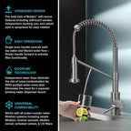 KRAUS Bolden 2-in-1 Commercial Style Pull Down Single Handle Water Filter Kitchen Faucet for Reverse Osmosis or Water Filtration System in Spot-Free Stainless Steel, KFF-1610SFS
