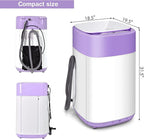 COSTWAY Portable Washing Machine, 8 Lbs Capacity, Built-in Drain Pump, Compact Laundry Washer with 6 Programs, 6 Water Levels, Child Lock, Full-Automatic washer for RV, Dorm, Apartment, Purple