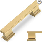 COTYKILEY 10 Pack 3.75 Inch(96mm) Champagne Bronze Cabinet Handles Gold Kitchen Cabinet Pulls Cabinet Door Handles Kitchen Cabinet Hardware