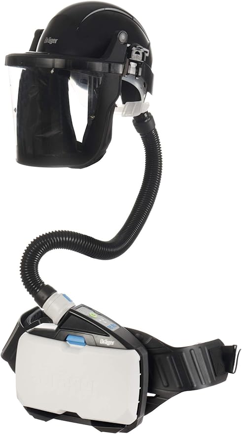 Dräger X-plore 8500 Powered Air-Purifying Respirator PAPR Kit with Robust Visor Helmet for Tough Workplace Conditions