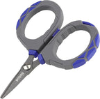 Booms Fishing Braided Line Scissors: Micro-Serrated Stainless Steel Blades Line Cutter - XW01 4.1" Fishing Serrated Shears