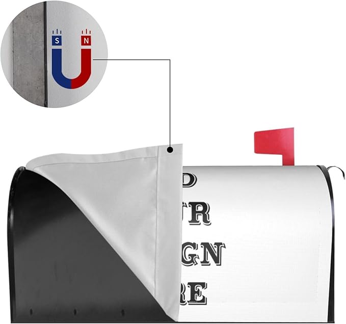 Custom Personalized Mailbox Covers Add Photo Picture Family Name House Address Text Magnetic Mail Cover for Home Garden Yard-20