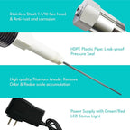 Powered Anode Rod for Hot Water Heater Tank with Teflon Tape, Titanium Electrical Anode Rod, Eliminates Rotten Egg Smell, Stops Corrosion Reduces Limescale