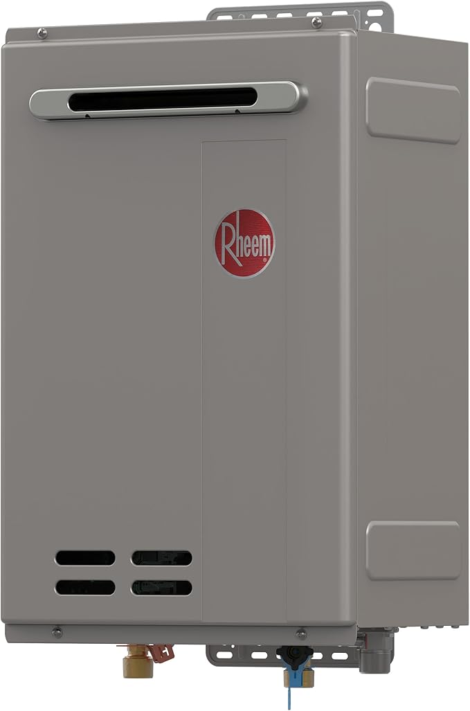 Rheem High Efficiency Non-Condensing Outdoor Tankless Liquid Propane Water Heater, 8.4 GPM
