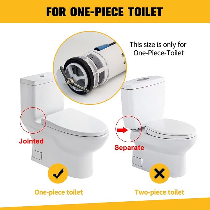 Touchless Toilet Flush Kit, Automatic Toilet Flusher, Dual Flush Valve Replacement Kit, Kit, Tank Accessories, Battery Powered, One-Piece Toilet Repair, 2-Inch Water Tank Accessories (8.3in-10.2in)