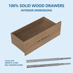 Modular Closet Organizer, 46" Wide Tower and Drawer Closet System, Wooden Wall Mounted Wardrobe Organizer for Bedroom