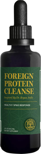 Global Healing Foreign Protein Cleanse (Spike Protein Detox) - Support Formula with Nattokinase and Wormwood - Helps Detox for Immune Support - 2 Fl Oz