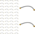 50 Pack Foskan 24-Inch Flexible Water Heater Connector Hose,with 1/2" Push-Fit x 3/4" FIP,Compatible with Copper, PEX, CPVC, and PE-RT Pipes for Water and Heating Use（24" Length）