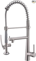 Kitchen Faucet with Pull Down Sprayer,AIMADI Commercial Stainless Steel Kitchen Sink Faucets with Sprayer,Brushed Nickel
