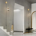 KCO Modern Globe Wall Sconce with Plug in Industrial Vintage Wall Lamp On/Off Switch Adjustable Minimalist 1-Light Mounted Reading Lamps for Bedroom Living Room Corridor(Smoke Gray & 2-Pack)