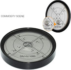 Levels High Precision Round Bullseye Bubble Aluminium Case Bullseye Spirit Bubble Surface Level Round Inclinometers for Surveying Instruments and Tribrachs, Ø60mm,Accuracy 15'/2