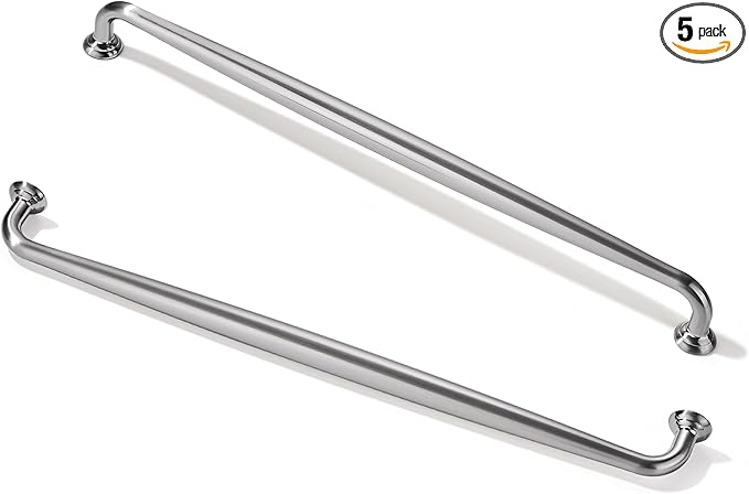 TUNNY 5 Pack Cabinet Handles-12.6"/320mm Screw Spacing Brushed Nickel Furniture Hardware Handles for Kitchen Cabinets Bedroom Dresser Wardrobe Cabinet Pulls