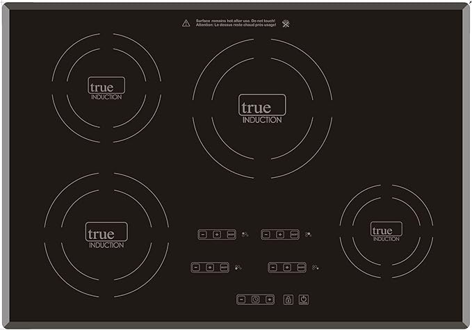 TI-4B 30 inch Built-In 4 Burner Induction Glass-Ceramic Cooktop, 7400W, UL858 Certified