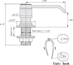 Gagal Soap Dispenser (Chrome) and Extension Tube Kit for Kitchen Sink, Complete Brass Pump with 40" Silicone Tube Connect to The Bottle Directly, Say Goodbye to Frequent Refills