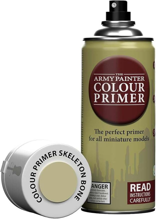The Army Painter Color Primer Spray Paint, Skeleton Bone, 400ml, 13.5oz - Acrylic Spray Undercoat for Miniature Painting - Spray Primer for Plastic Miniatures