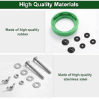 2 Packs 3" Toilet Tank to Bowl Gasket Kit, Fits American Standard Champion 4 Toilet Parts AS738756-0070A, Stainless Steel Heavy Duty Rustproof Bolts Kit for Most 3 Inch Flush Valve Opening Tank