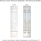Board & Batten Vinyl Shutters (1 Pair) | 11"x67" (3-Board) - Dover White/Paintable | Exterior Window Shutters | Includes Mounting Hardware | Simple Installation | Made in USA