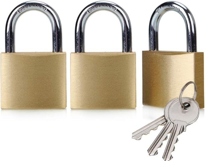 ABRAFOX Solid Brass Same Keyed Padlock Keyed Alike locks-40mm-3pack