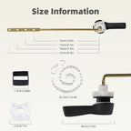 iFealClear 2 Pack Universal Metal Toilet Tank Flush Lever Replacement, Solid Brass Front Mount Handle Toilet Tank Trip Lever with 2 Pieces Stainless Steel Flapper Chains, Oil Rubbed Bronze