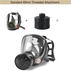 Gas Masks Survival Nuclear and Chemical, Gas Mask with 40mm Activated Carbon Filter, Full Face Respirator Mask for Gases, Chemicals, Vapors, Spray Paint, Dust, Welding