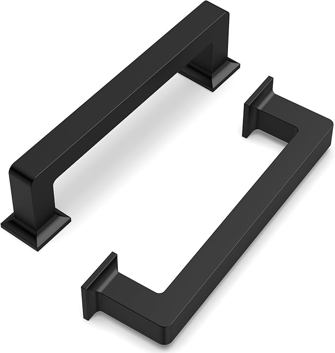 FILTA Cabinet Handles 3.75 Inch 10 Pack Matte Black Cabinet Pulls for Kitchen Metal Drawer Pulls Modern Cabient Hardware Cupboard Handles