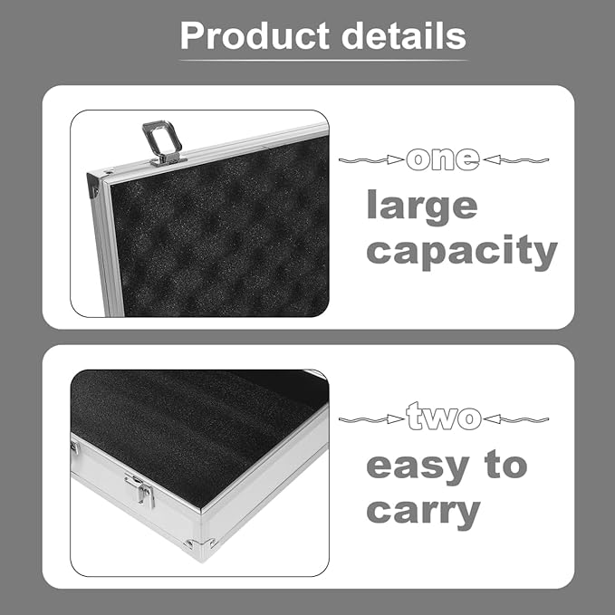 Aluminum Alloy Toolbox with Large Capacity Portable Medicine Storage Box Multi-Purpose Tool Case for Home Garage School and Hospital Use