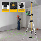 Laser Level Pole with Adjustable Mount 1/4-Inch by 20-Inch, 12 FT/3.7M Adjustable Telescoping Laser Pole with 5/8''-11 Thread Adapter for Rotary and Line Lasers (Without Tripod)