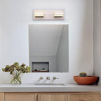 2-Light, 12.6-Inch Wall Lights Brushed Nickel Vanity Lights for Bathroom Light Fixtures Adjust 3 Colors Modern Bath Lighing Fixture Over Mirror