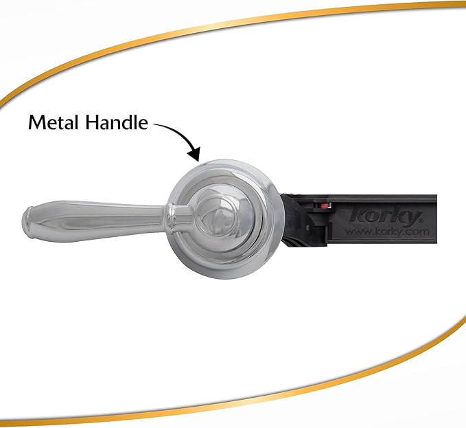 Korky 6051BP Strongarm Tank Lever Universal to Fit Front Angled Side Left and Right Mount Toilets, 1 Piece, Chrome, Faucet Style