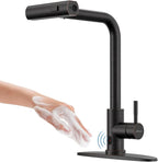 APPASO Touchless Kitchen Faucet with Pull Down Sprayer Oil Rubbed Bronze, Waterfall Touchless Motion Sensor Hands-Free, Single Handle SUS304 Stainless Steel Smart Faucet for Sink