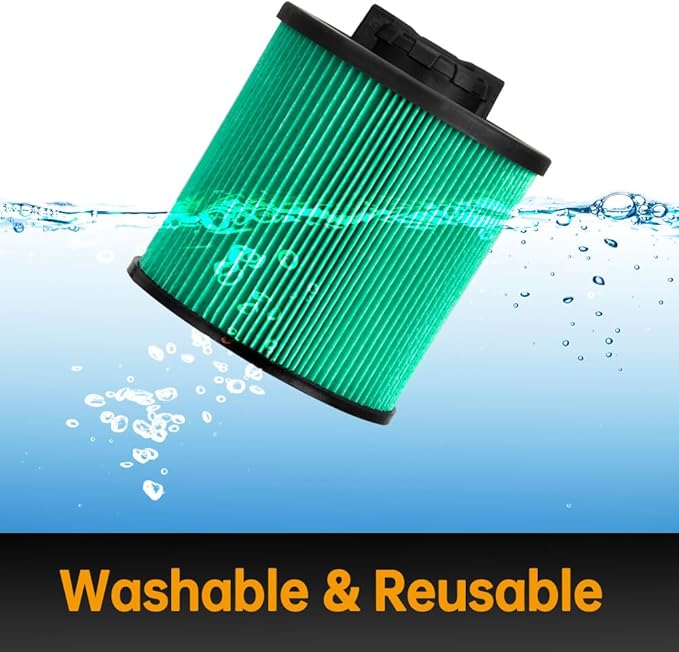 DXVC6914 Cartridge HEPA Filter Replacement for Dewalt 6-16 Gallon Wet Dry Vacuum Cleaners DXV06P DXV09P DXV10P DXV10PL DXV10SA DXV12P DXV14P DXV16P, 2 Pack