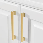 COTYKILEY 10 Pack 6-1/4 Inch(160mm) Champagne Bronze Cabinet Handles Gold Kitchen Cabinet Pulls Cabinet Door Handles Kitchen Cabinet Hardware