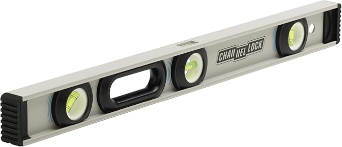 CHANNELLOCK 24-Inch, Professional-Grade Aluminum I-Beam Level with 3 Vials, 5100-0024