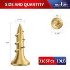 #8 x 5/8" Deck Screws (3185Pcs) 10lb. Exterior Wood Screws. Carbon Steel, Tan, Flat Head, Rust Resistant epoxy Coated, with T25 Star Bit