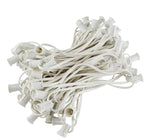 100 Foot C9 Light Strand | White Wire 100 Sockets Intermediate E17 Base | 12" Spacing Outdoor/Indoor Use | Ideal Christmas Lighting | 1 Pack by GoodBulb