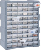 vidaXL Multi-Drawer Organizer with 60 Drawers, Workshop Tool Organizer, Storage Box Unit for Storing Craft Nail Bolt Screw, Drawer Cabinet