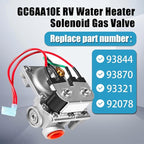 GC6AA10E 93844 RV Water Heater Solenoid Gas Valve Replacement Fits for Atwood 6-10 Gallon Water Heaters replaces 93870 93321 GC10A-4E G6A-8E G6A-4E