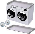 B&B HARDWARE Over Washer and Dryer Countertop - Heavy-Duty Laundry Countertop - Washer Dryer Shelf - Laundry Room Topper - Washing Machine Shelf with Silicone Pegs - Light Gray, 26 x 54