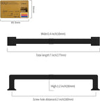 10 Pack 6.3"(160mm) Matte Black Cabinet Pulls Kitchen Cabinet Handles Drawer Pulls Cupboard Hardware for Cabinets CK0078