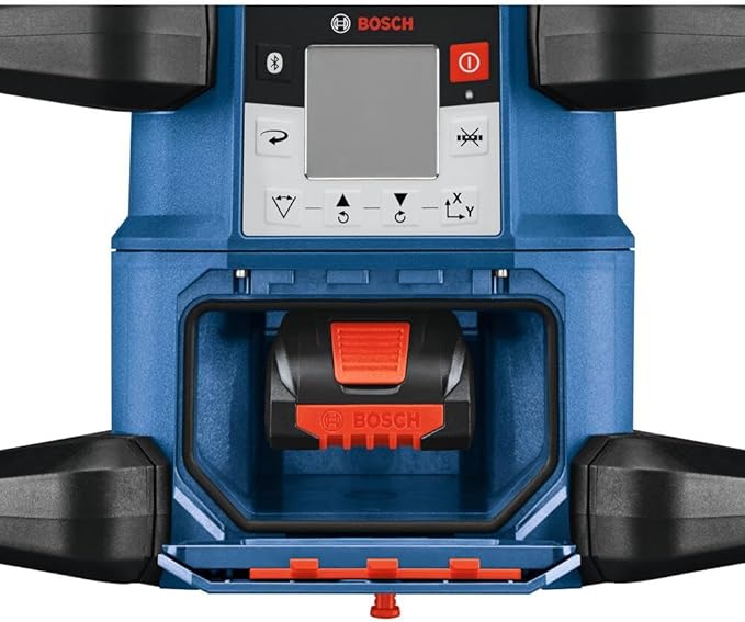 BOSCH GRL4000-80CHV REVOLVE 18V Connected Self-Leveling Horizontal/Vertical Rotary Laser, Includes CORE18V 4 Ah Battery & Charger, Receiver, Wall Mount, Remote Control, Carrying Case, & Accessories