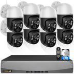4K PT PoE Outdoor Wired Security Camera System Home Wired Cameras Video Surveillance