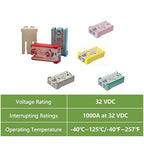 10 Pcs 0695025.PXPS Slotted MCASE Cartridge Fuse, 25A, 32V